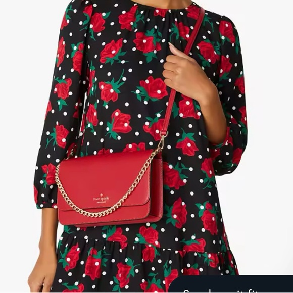 Kate Spade New York Red Madison Flap Convertible Crossbody Bag - Picture 10 of 11